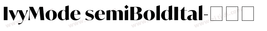 IvyMode semiBoldItal字体转换